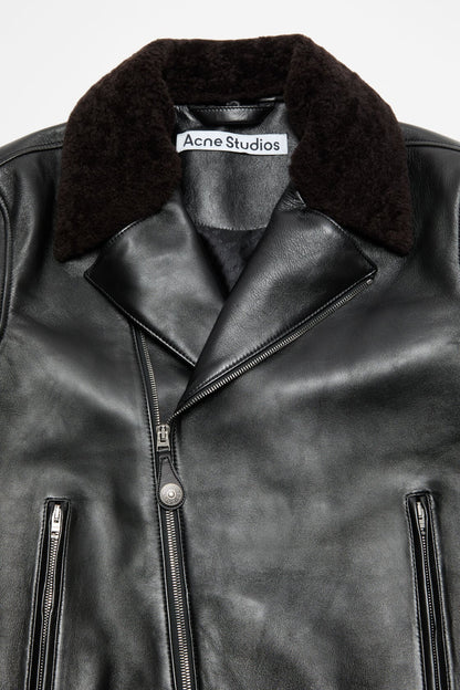 Acne Studios Leather biker jacket - Black