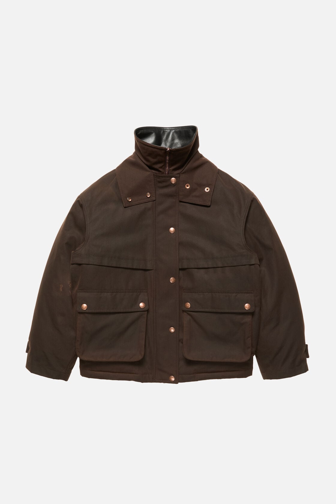 Acne Studios Waxed canvas blouson jacket - Dark brown