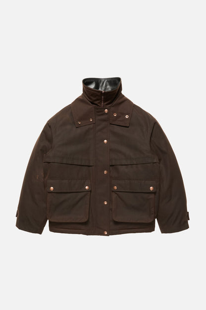 Acne Studios Waxed canvas blouson jacket - Dark brown