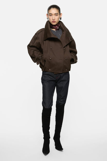 Acne Studios Short trench coat - Chestnut brown