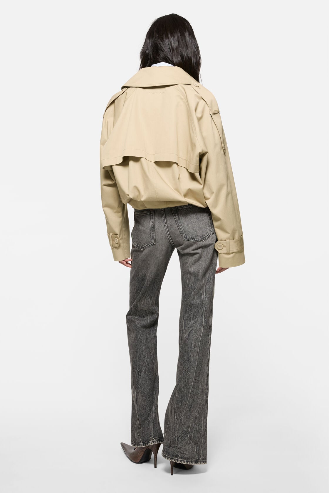 Acne Studios Short trench coat - Pale beige