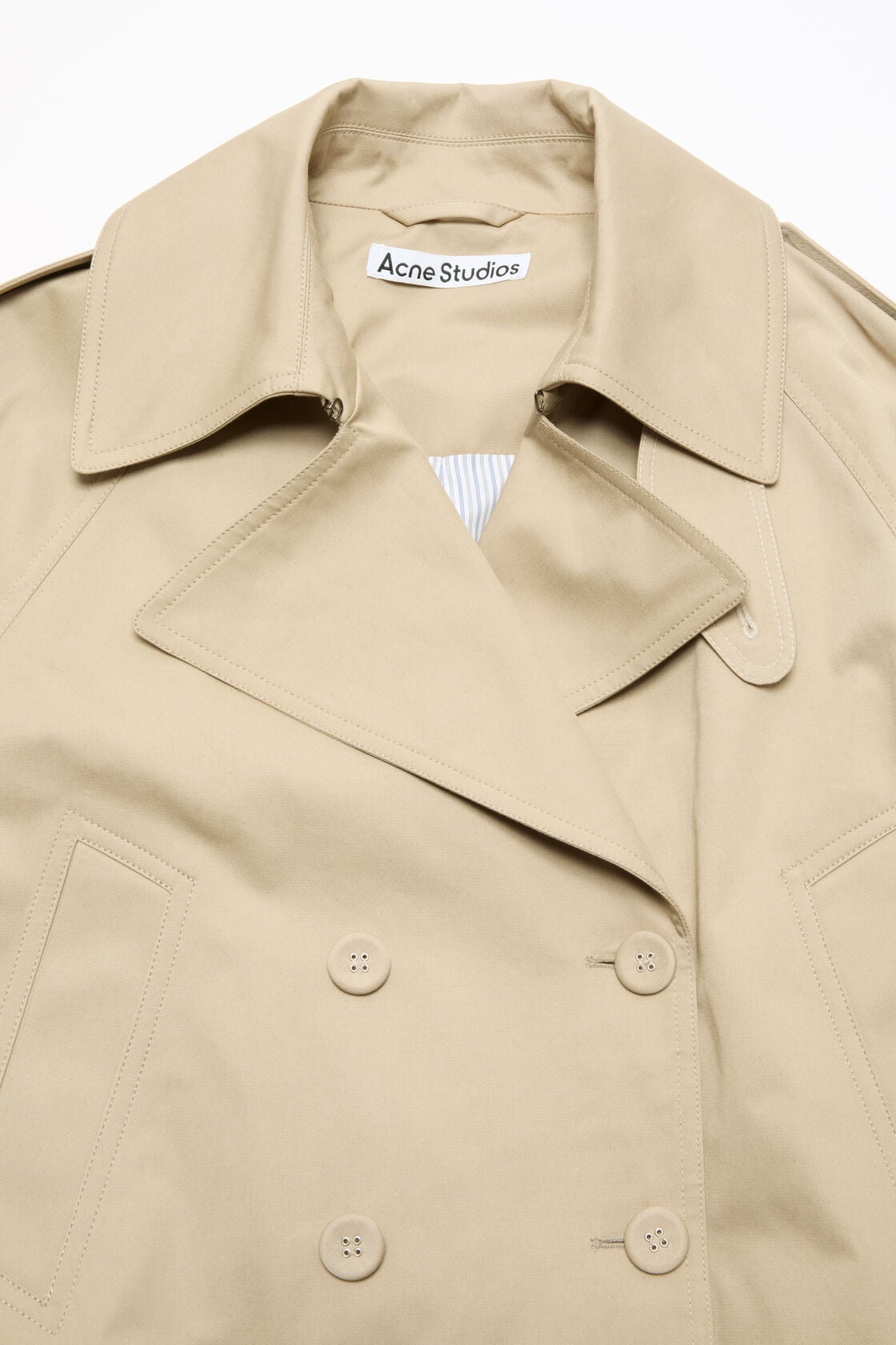 Acne Studios Short trench coat - Pale beige