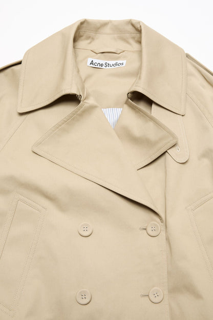 Acne Studios Short trench coat - Pale beige