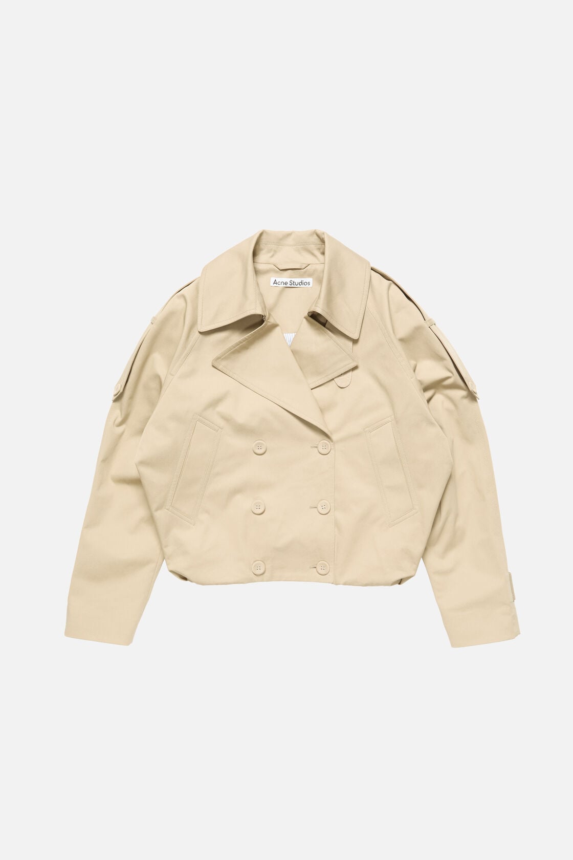 Acne Studios Short trench coat - Pale beige