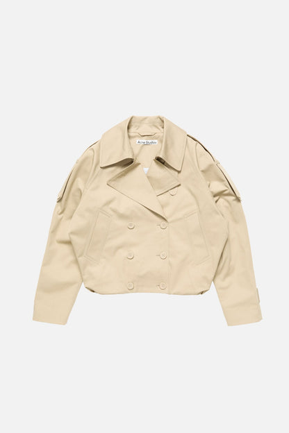 Acne Studios Short trench coat - Pale beige