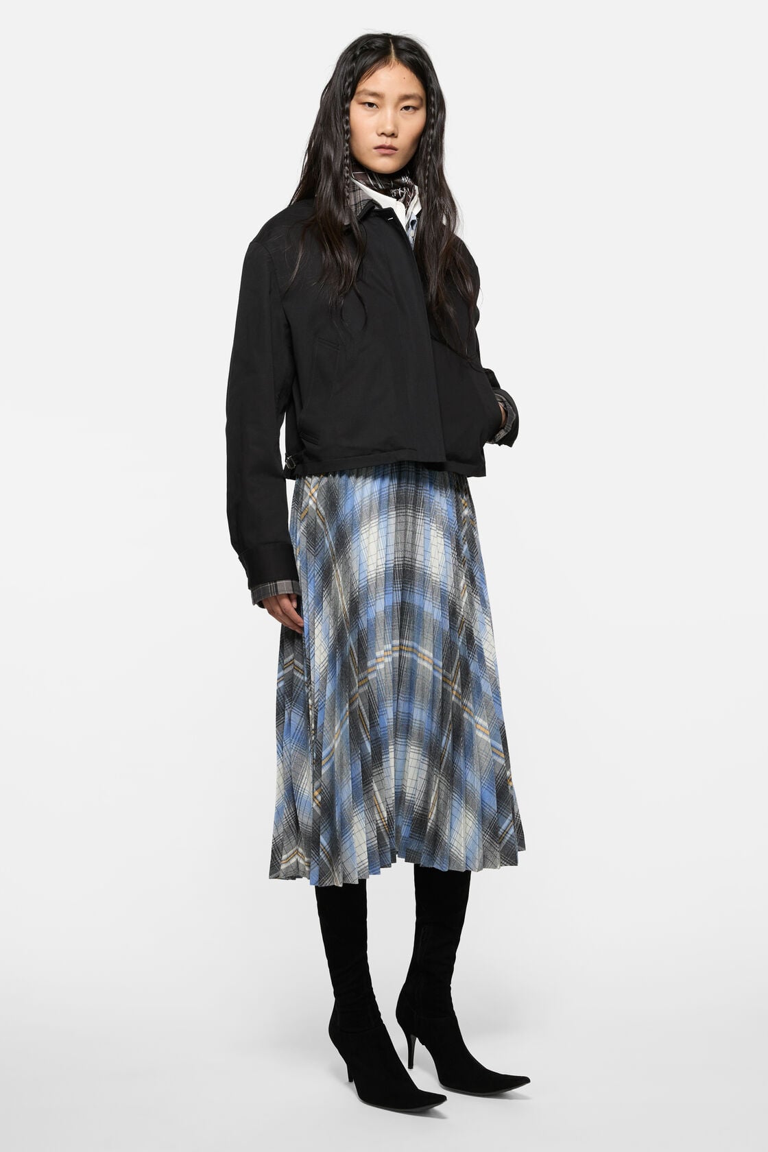 Acne Studios Layered twill jacket - Black