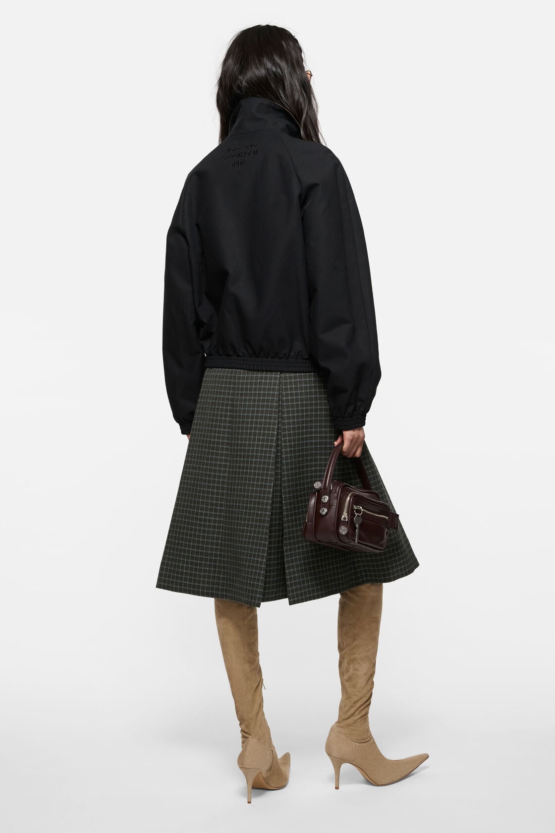Acne Studios Satin logo jacket - Black