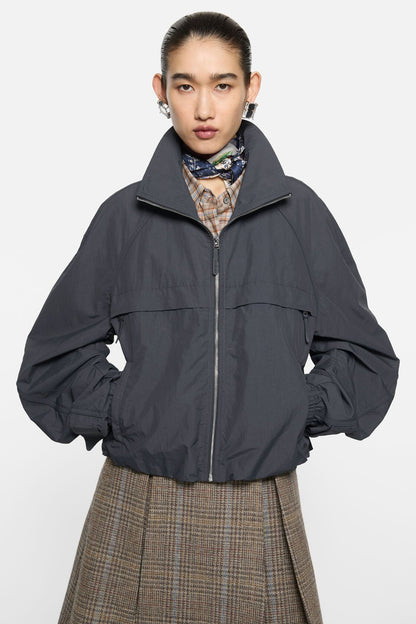 Acne Studios Nylon logo jacket - Steel grey
