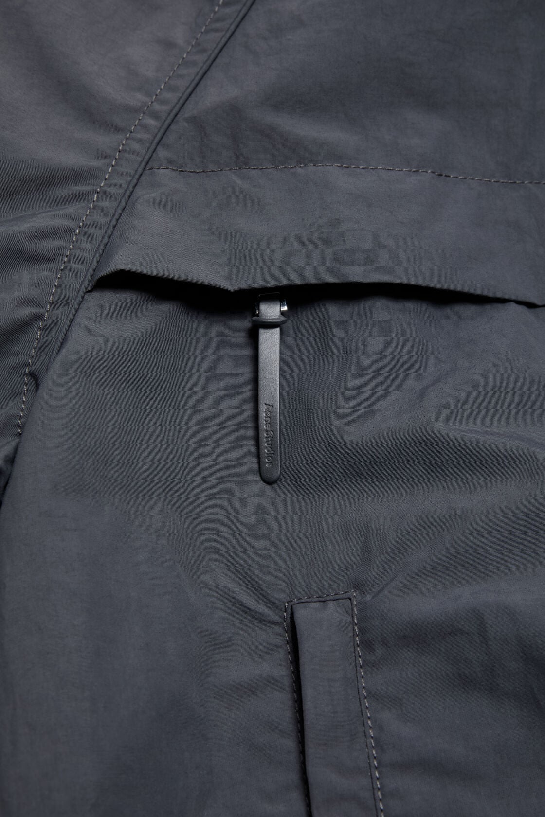 Acne Studios Nylon logo jacket - Steel grey