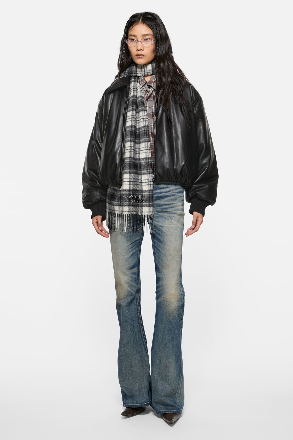 Acne Studios Faux leather bomber jacket - Black