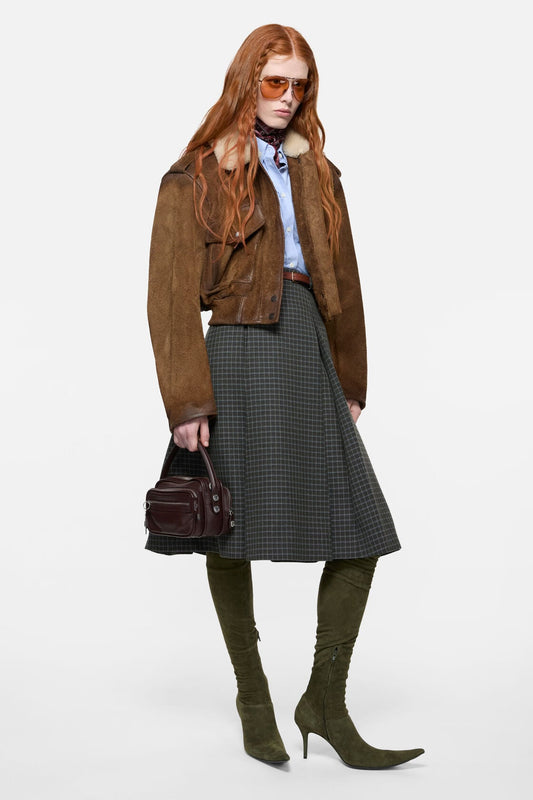 Acne Studios Suede bomber jacket - Camel brown