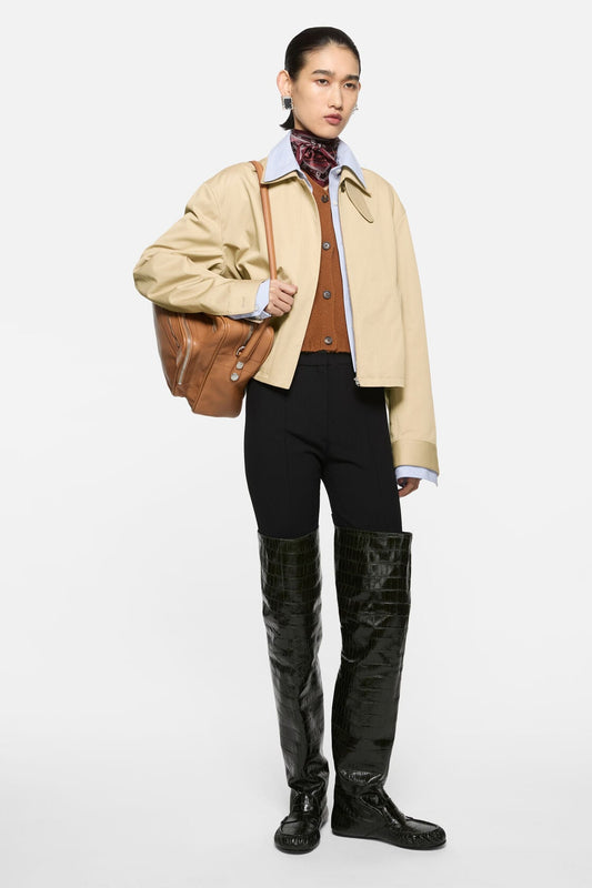Acne Studios Layered twill jacket - Pale beige
