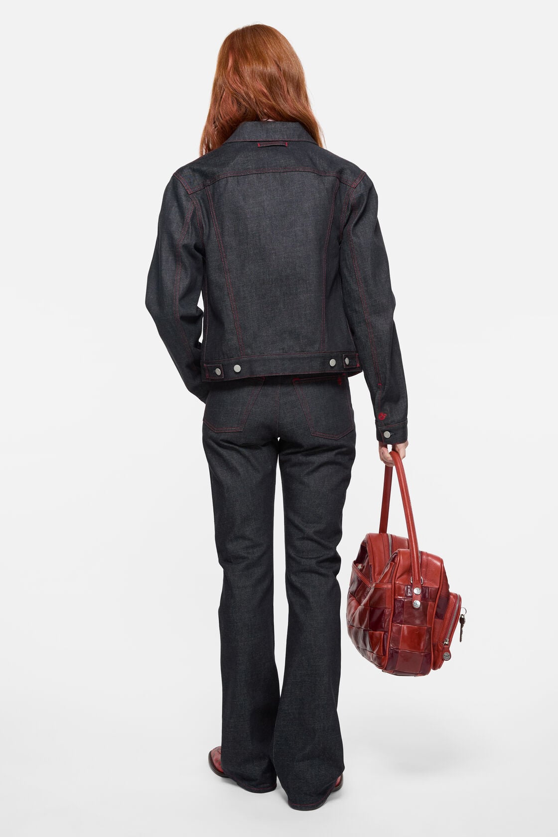 Acne Studios Re-edition raw denim jacket - Mid Blue