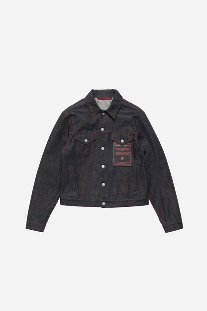 Acne Studios Re-edition raw denim jacket - Mid Blue