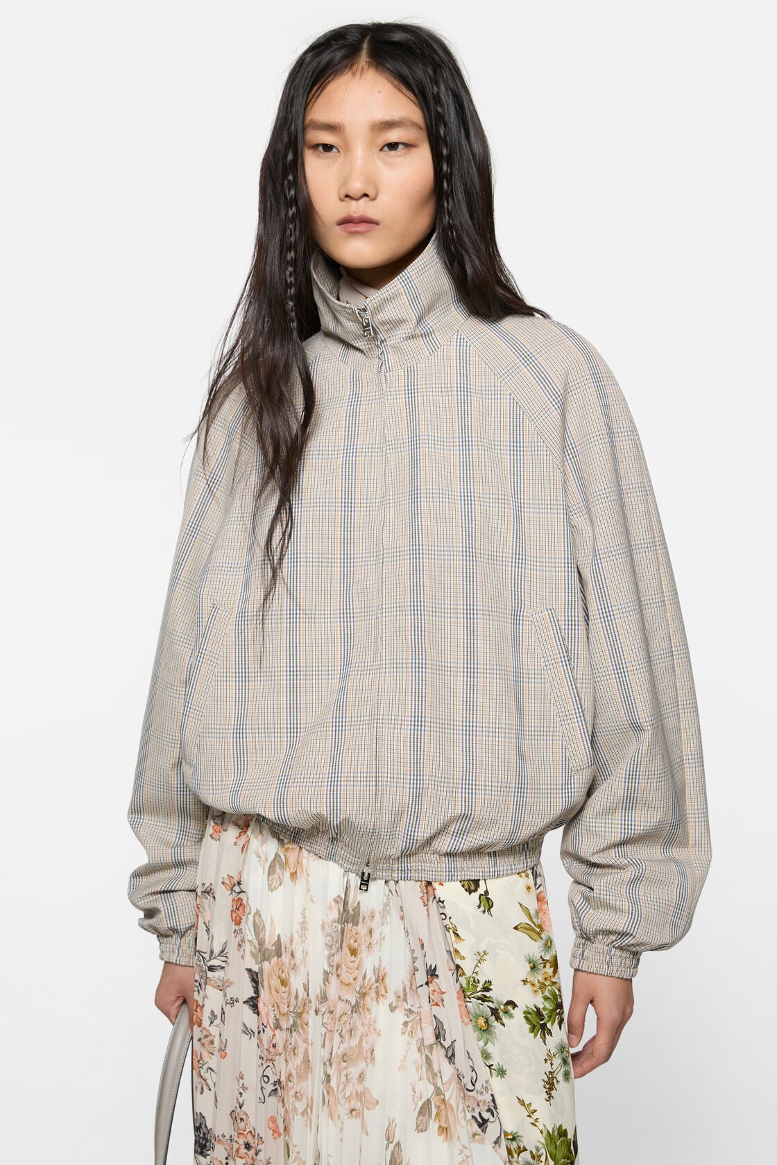 Acne Studios Lightweight check jacket - Brown/blue