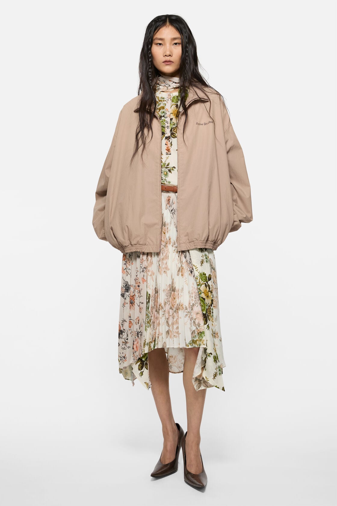 Acne Studios Washed logo jacket - Mushroom beige