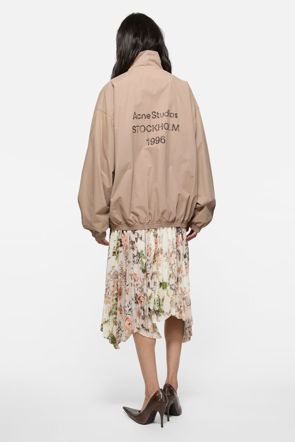 Acne Studios Washed logo jacket - Mushroom beige