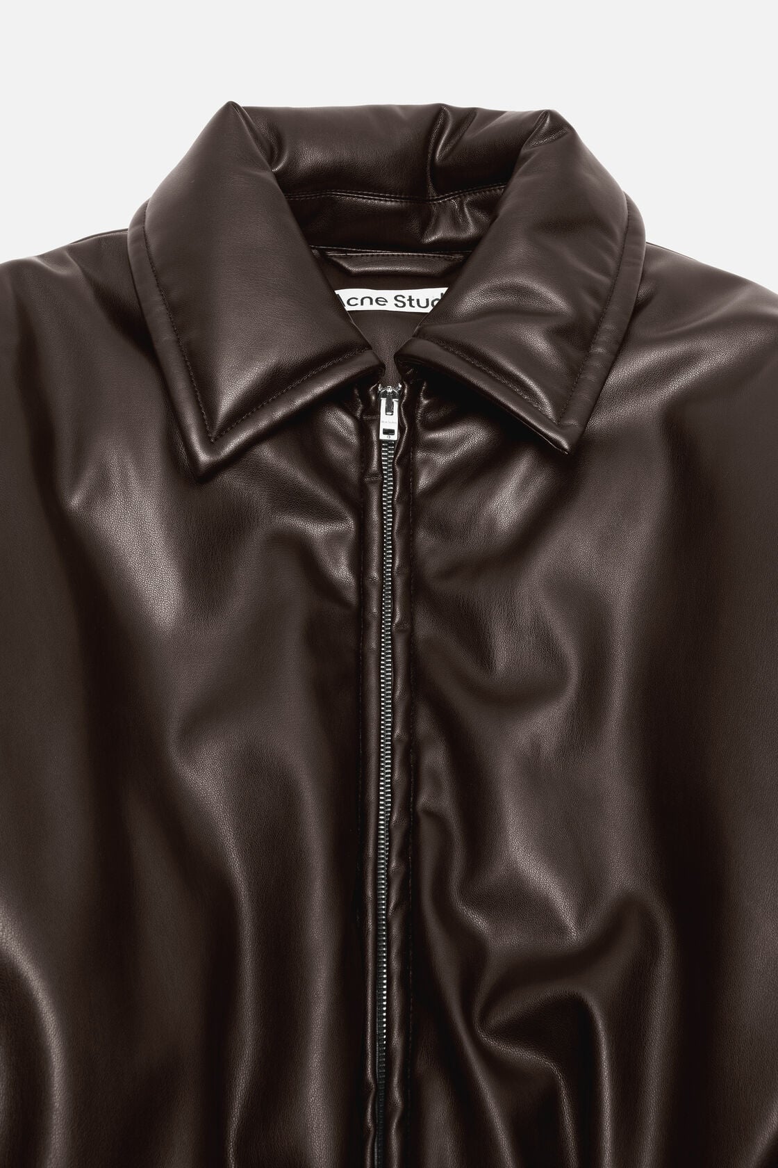 Acne Studios Faux leather bomber jacket - Chocolate brown