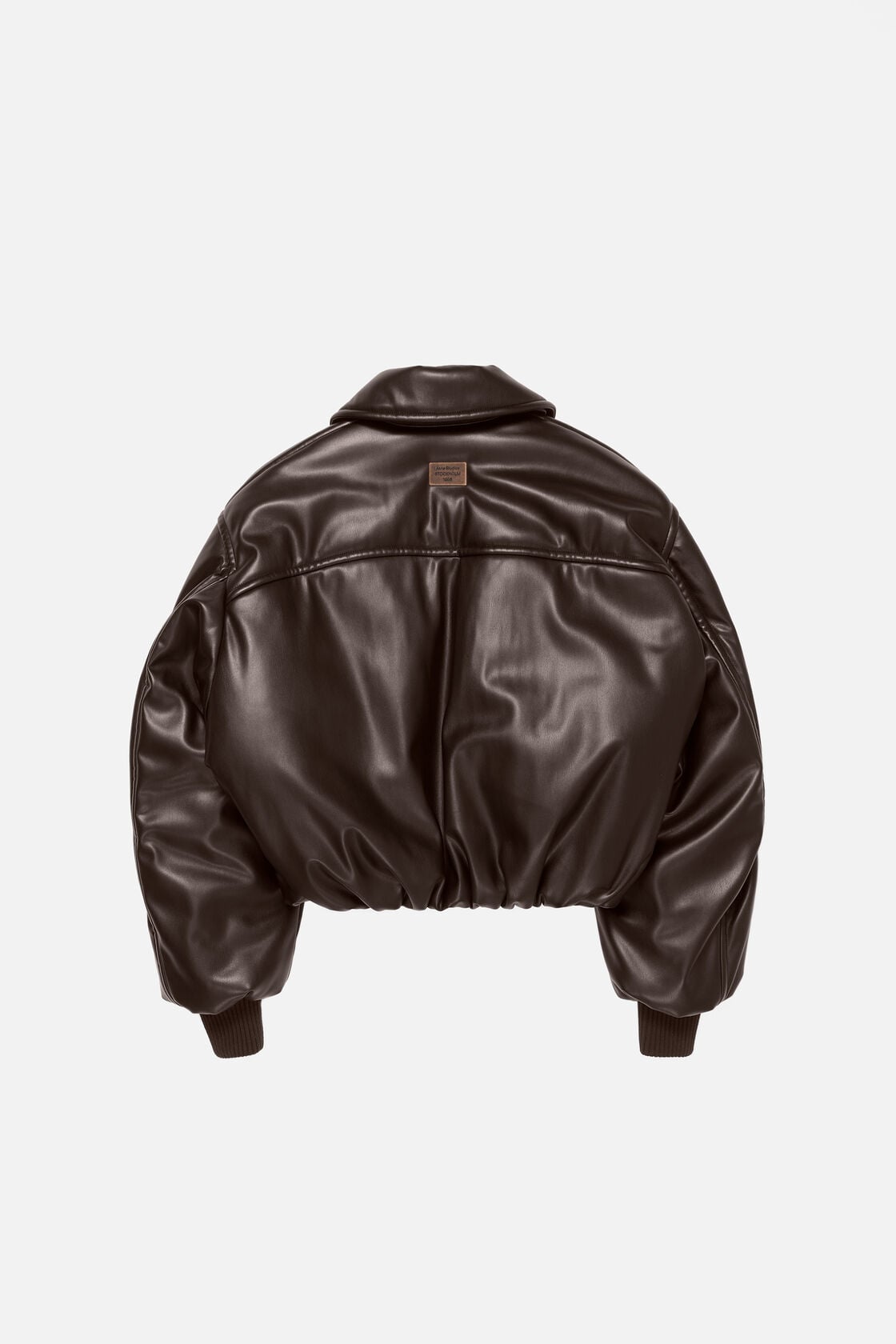 Acne Studios Faux leather bomber jacket - Chocolate brown