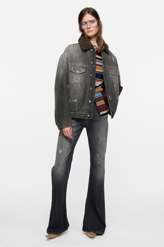 Acne Studios Washed denim jacket - Black