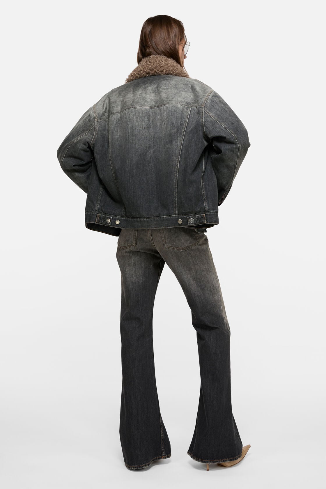 Acne Studios Washed denim jacket - Black
