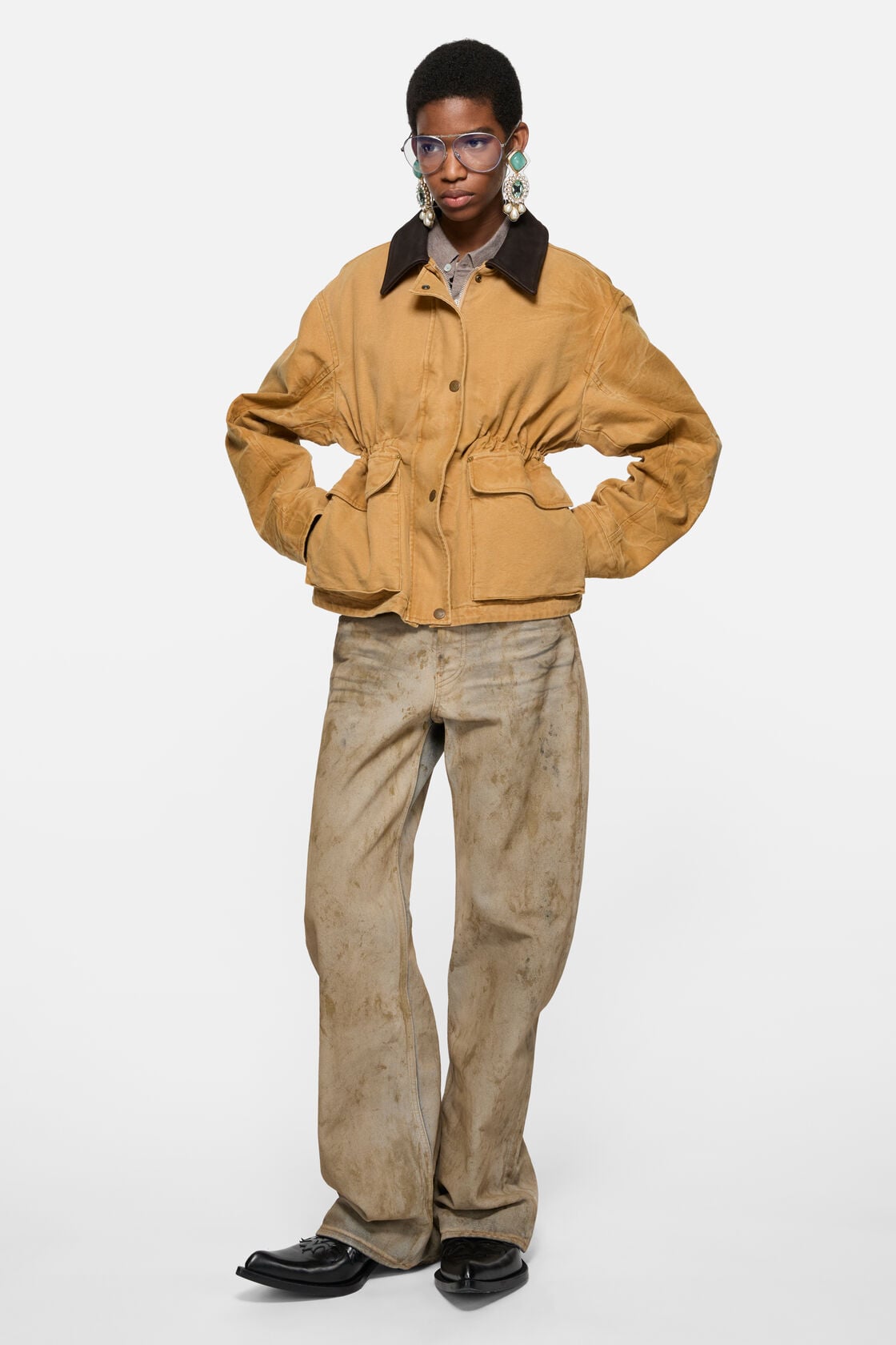 Acne Studios Canvas jacket - Rust brown