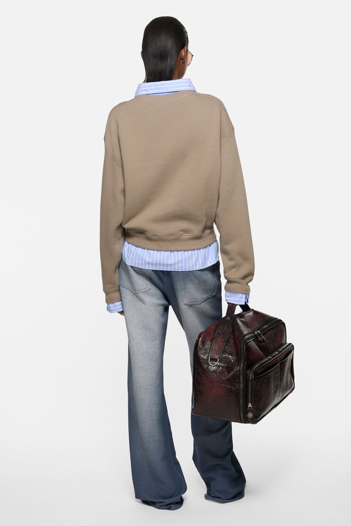 Acne Studios Layered sweatshirt - Beige/blue