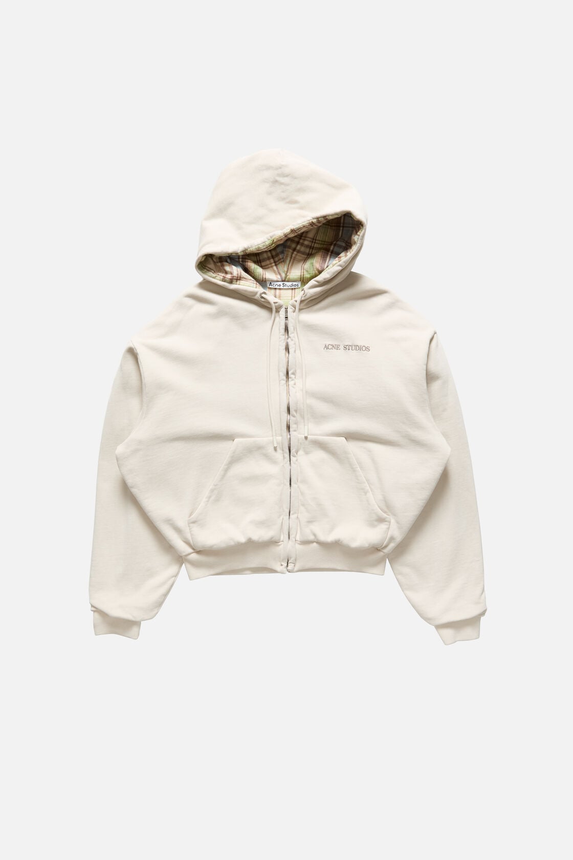 Acne Studios Fleece hoodie with logo - Pebble beige