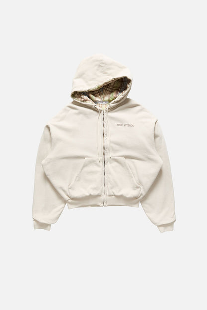 Acne Studios Fleece hoodie with logo - Pebble beige