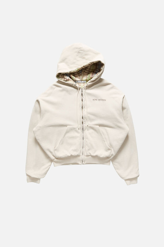 Acne Studios Fleece hoodie with logo - Pebble beige