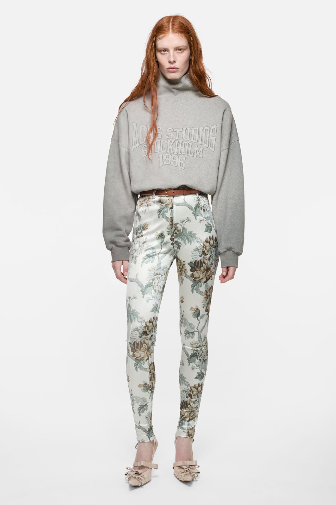 Acne Studios Fleece sweatshirt with logo - Grey Melange