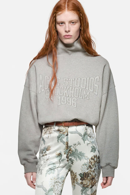 Acne Studios Fleece sweatshirt with logo - Grey Melange