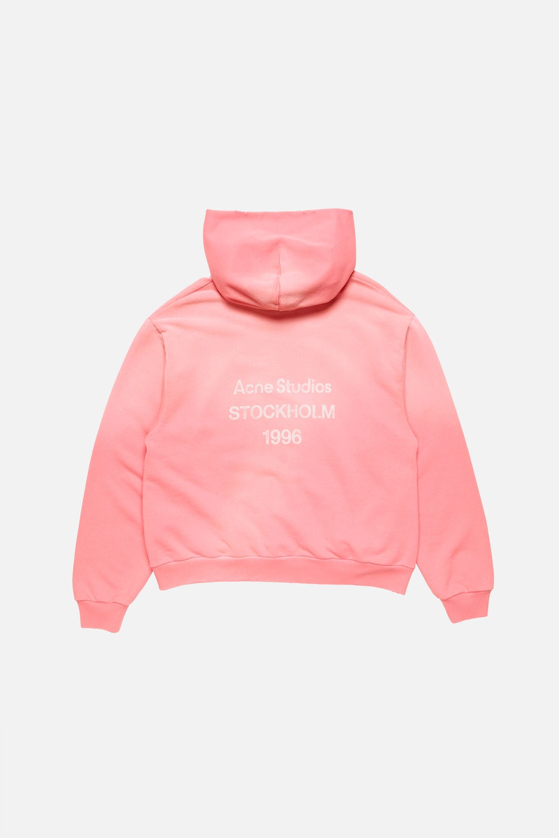Acne Studios Fleece logo hoodie - Tango pink