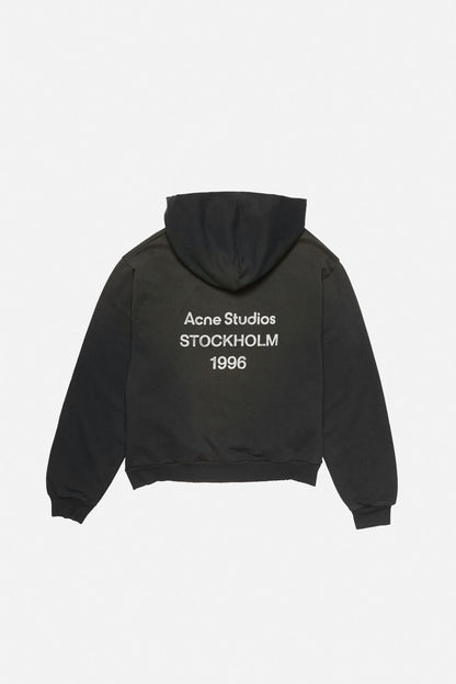 Acne Studios Fleece logo hoodie - Black