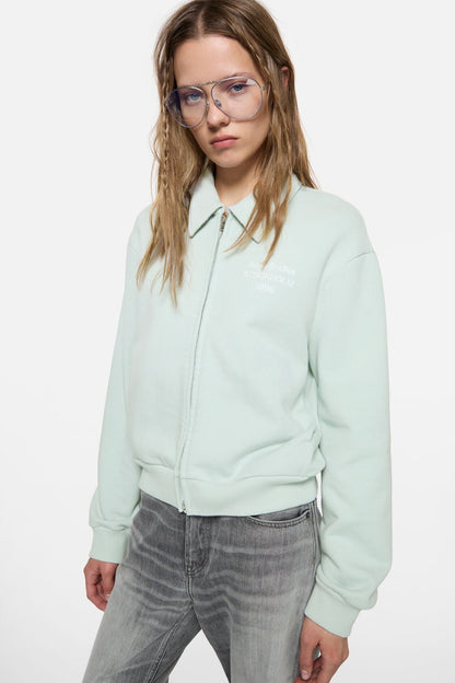 Acne Studios Cardigan with collar - Pale mint