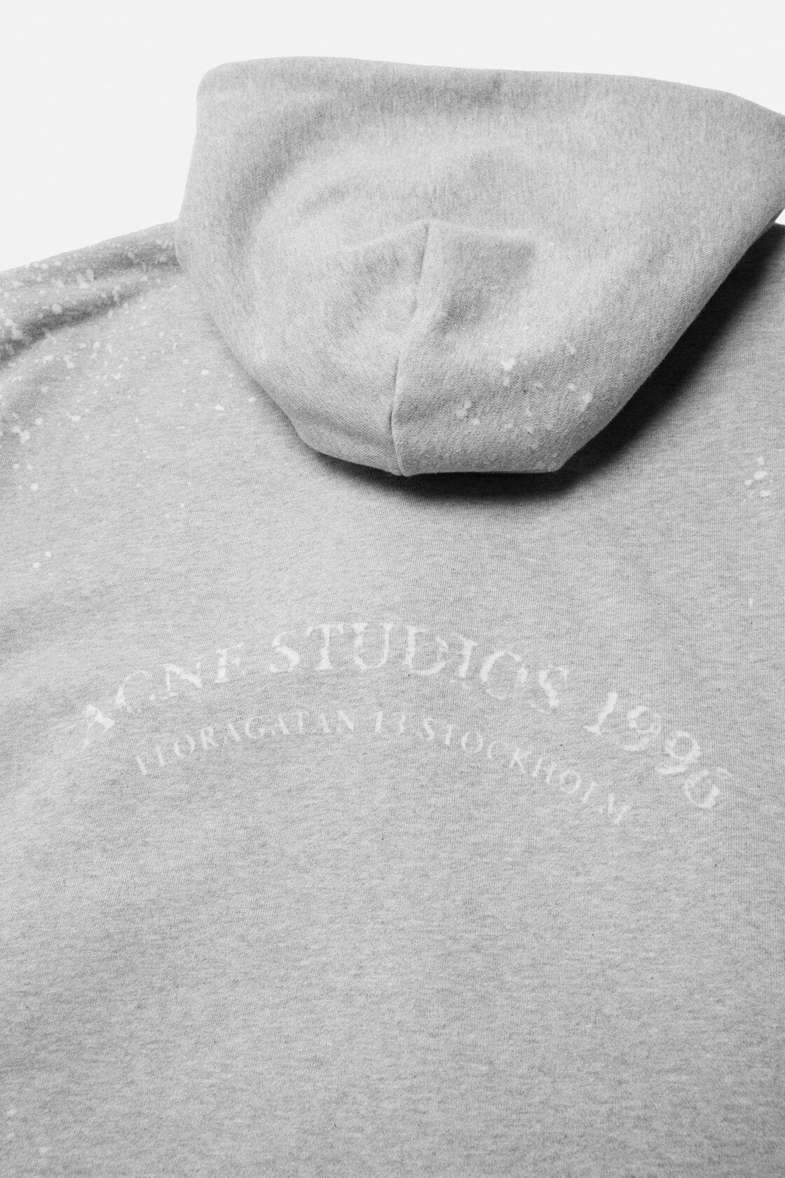 Acne Studios Vintage fleece logo hoodie - Grey Melange