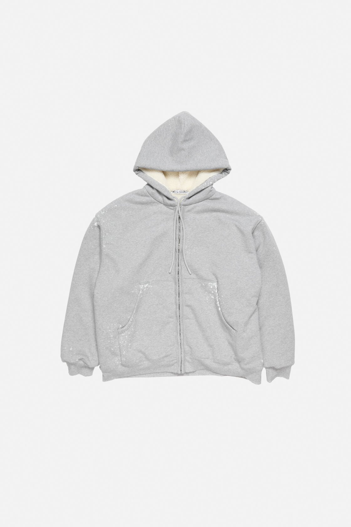 Acne Studios Vintage fleece logo hoodie - Grey Melange