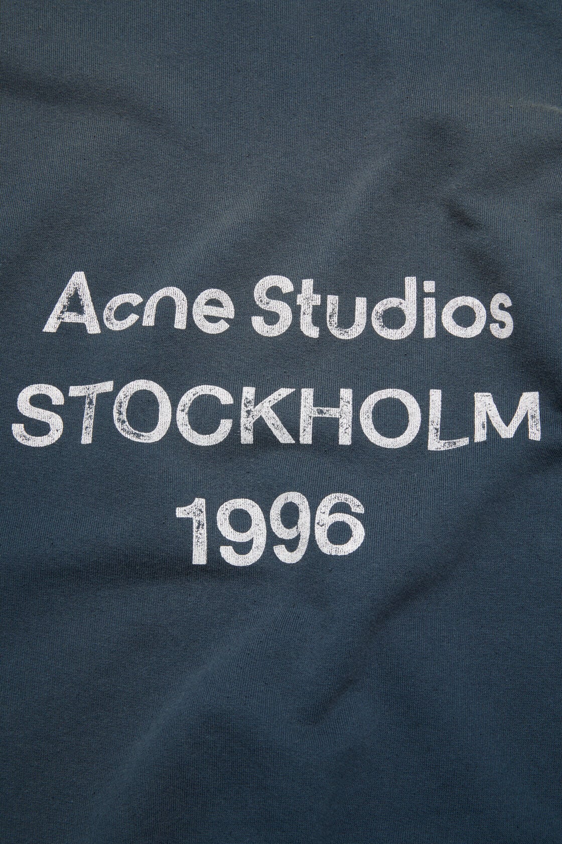 Acne Studios Fleece logo hoodie - Deep blue