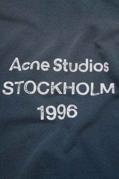 Acne Studios Fleece logo hoodie - Deep blue