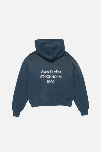 Acne Studios Fleece logo hoodie - Deep blue