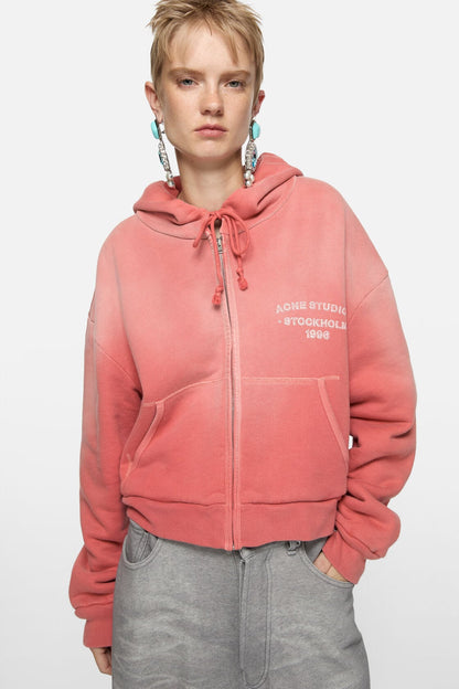 Acne Studios Sprayed zip hoodie - Red