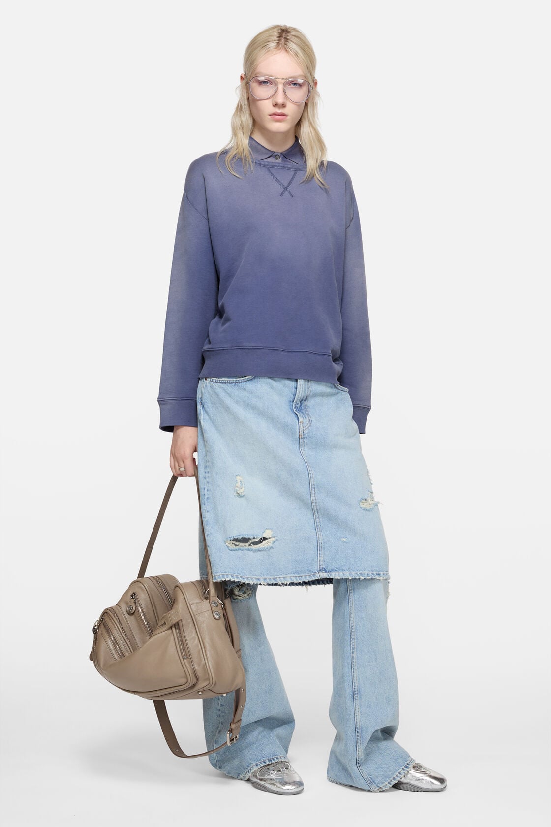 Acne Studios Sprayed logo sweatshirt - Navy