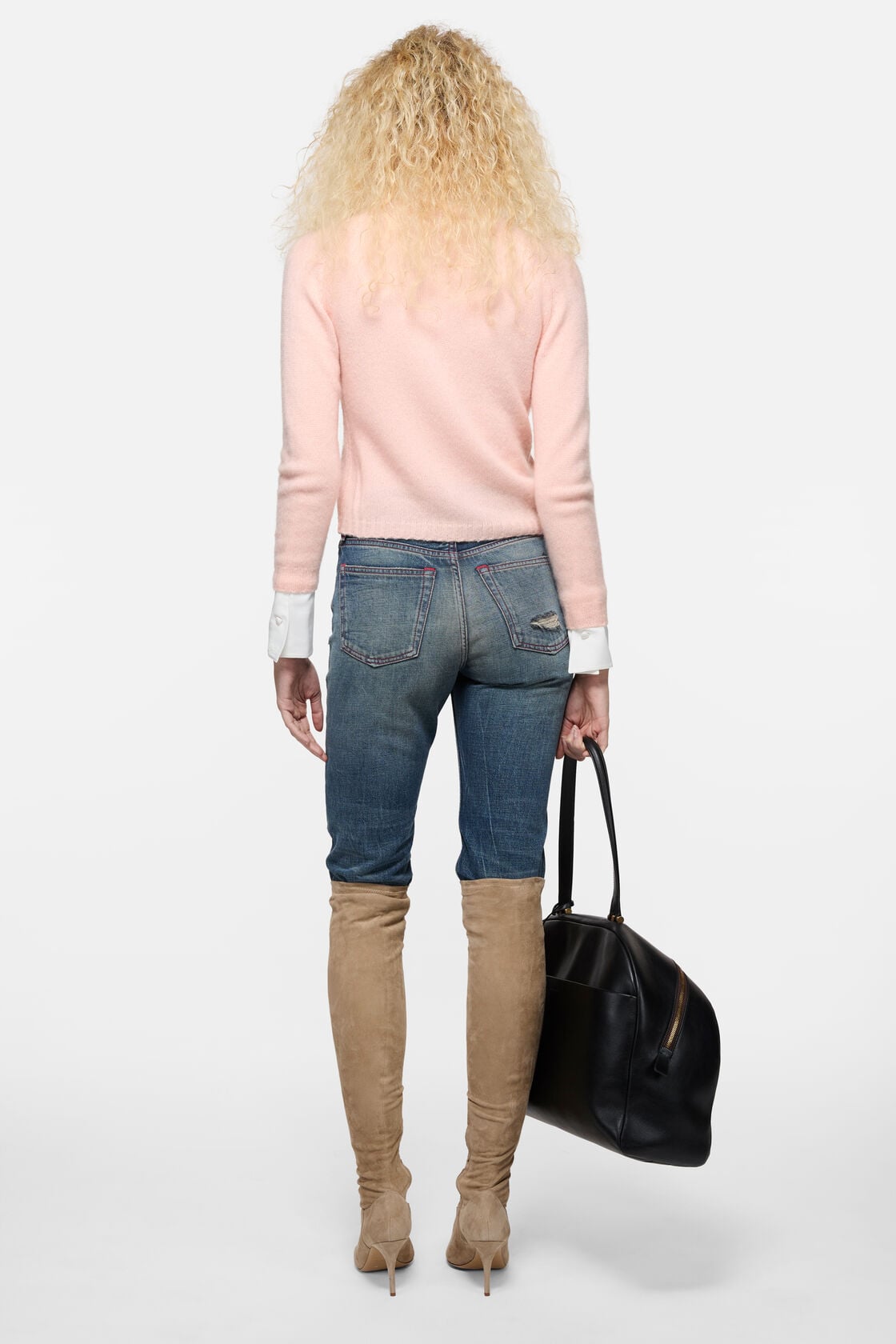 Acne Studios Cashmere V-Neck Cardigan - Light Rose Pink