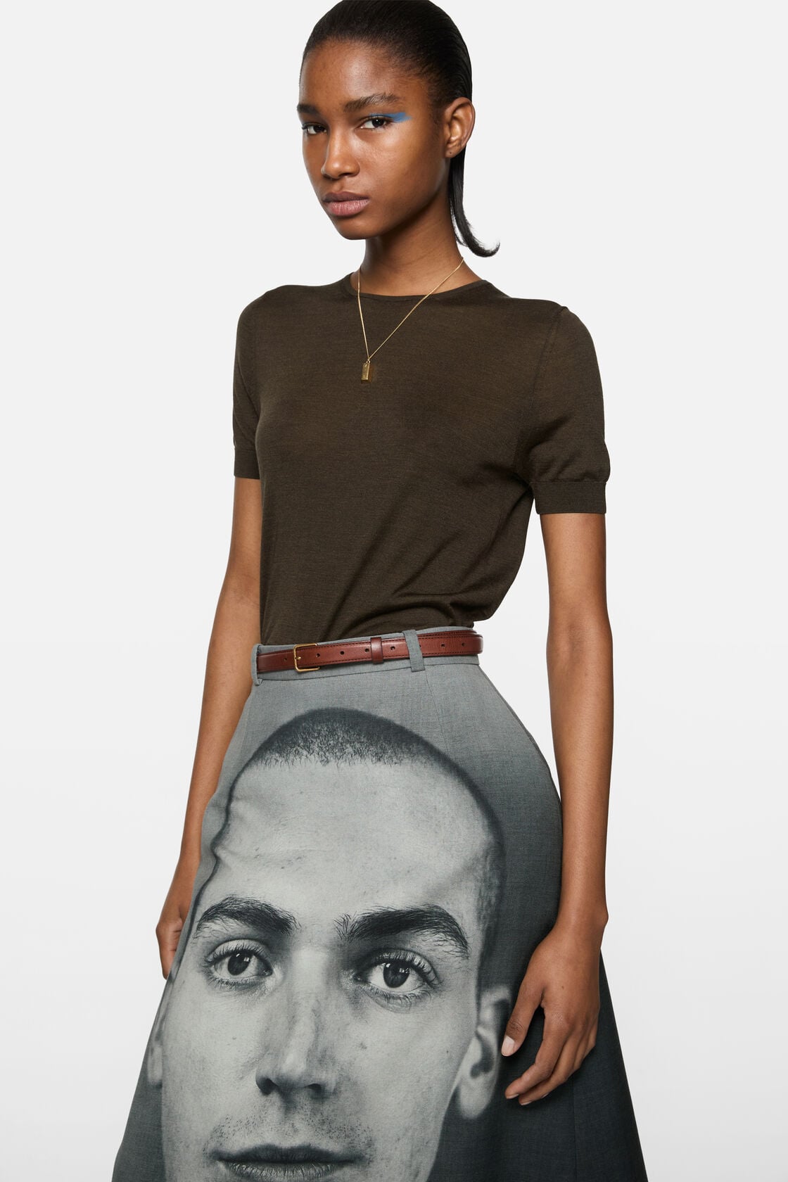 Acne Studios Silk knit top - Dark brown