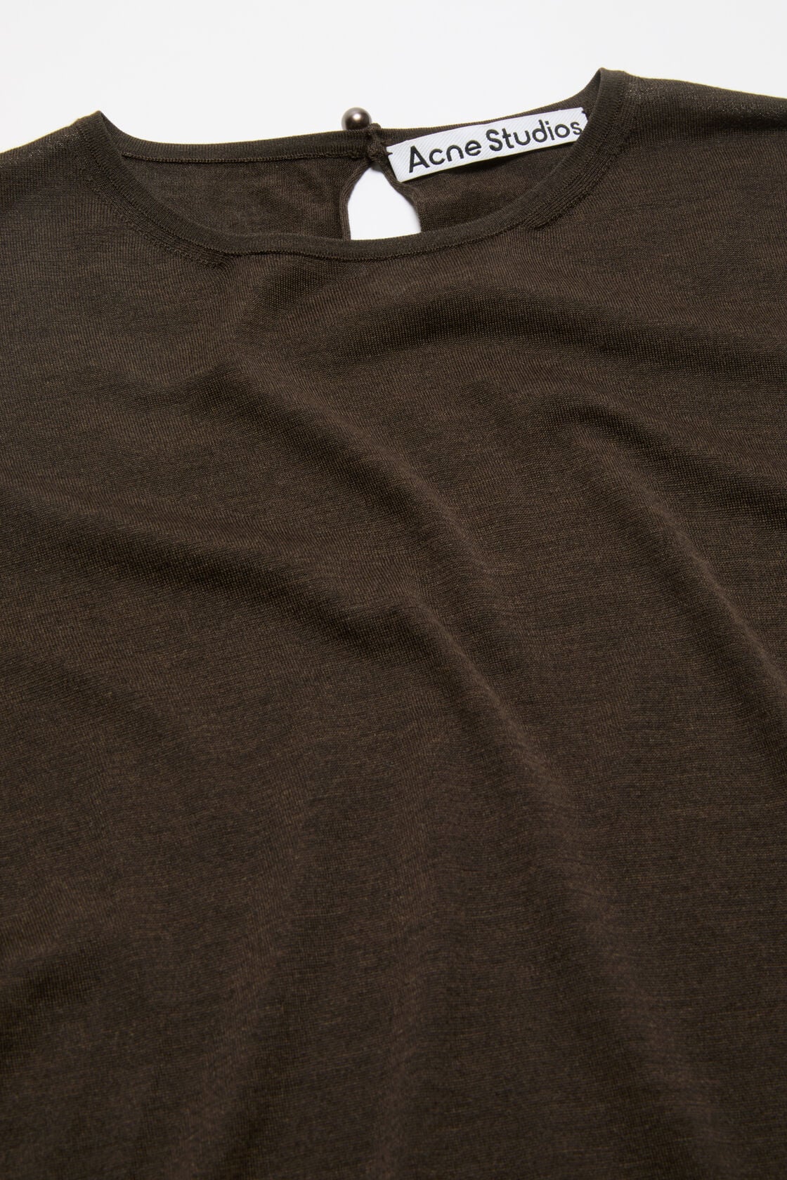 Acne Studios Silk knit top - Dark brown