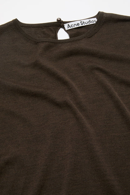 Acne Studios Silk knit top - Dark brown