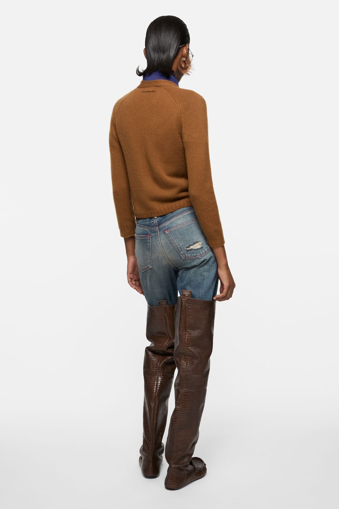 Acne Studios Cashmere V-Neck Cardigan - Mid brown