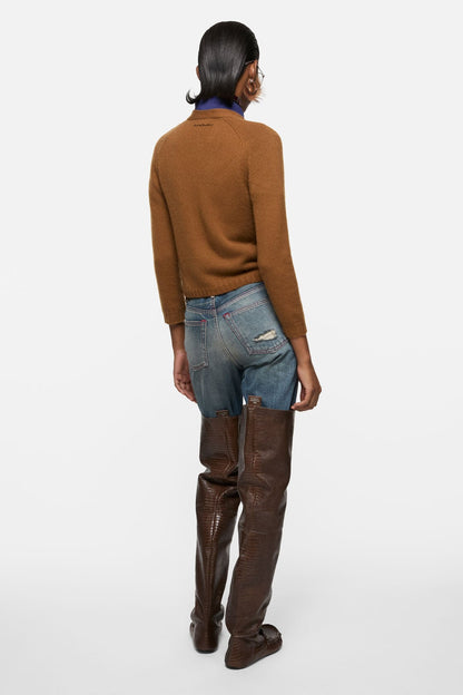 Acne Studios Cashmere V-Neck Cardigan - Mid brown