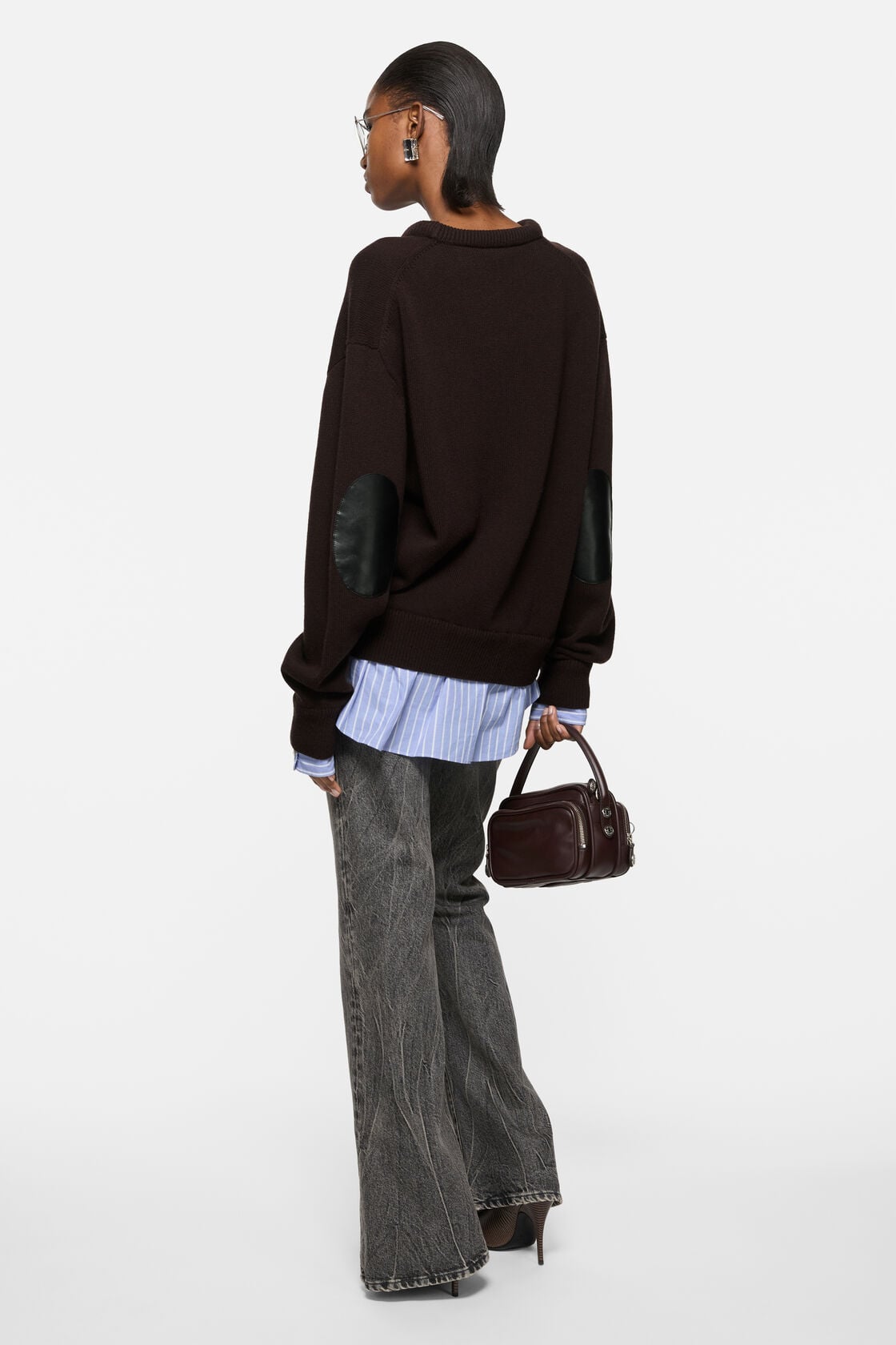 Acne Studios layered wool sweater - Dark brown