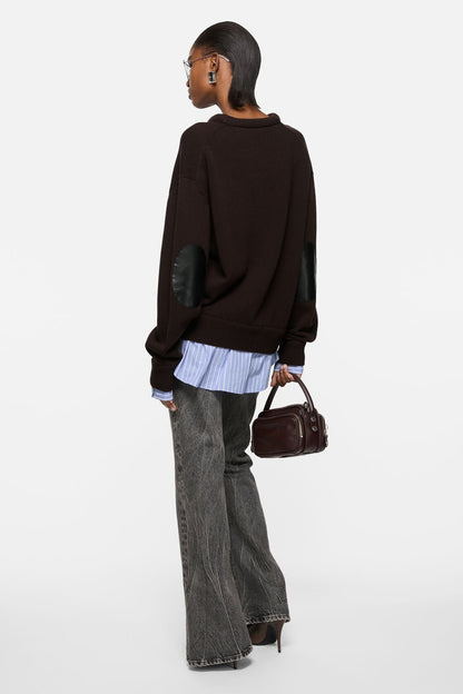 Acne Studios layered wool sweater - Dark brown